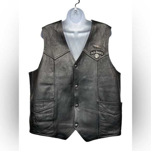 Bonus/Harley Davidson leather vest size 50 - Picture 3 of 14